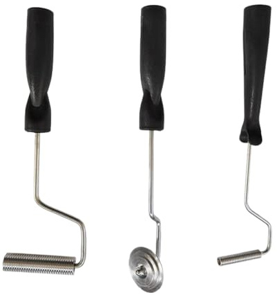 Kit de rouleaux pour laminer en fibre de verre - 3 outils de palette à bulles en d'aluminium, rouleaux épandeurs en résine | Ensemble de palettes à bulles en fibre de verre Alt