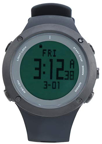 Yctze Montre de Sport de Plongée en Apnée FR730-profondimètre 100M avec Altimètre, Chargement USB-pour Les Aventures en Plein Air et Les Activités de Fitness (Black)