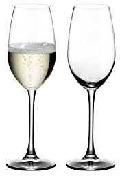 Riedel Ouverture Champagne, Verre à Champagne, Verre à Mousseux, Verre de Qualité, 260 ml, Lot de 2, 6408/48