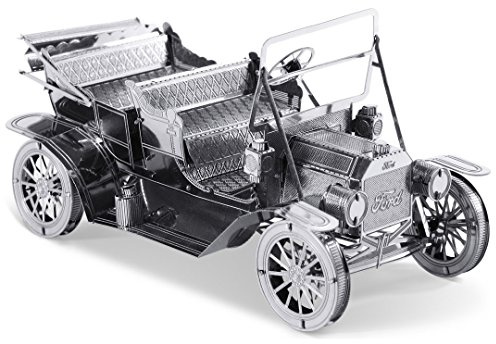 Metal Earth Fascinations MMS051 502604 - Ford 1908 Model T, Laser-Cut 3D Construction Kit, 2 Metal Boards, 14 Years and Above, Silver
