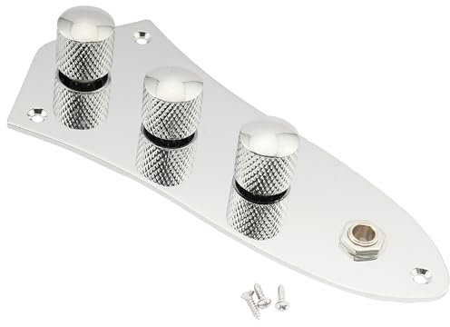 Musiclily Piastra di Controllo J Bass con Cablaggio per Basso Jazz Bass, Cromato