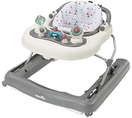 Babymoov 2-in-1 Lauflernhilfe, Gehfrei bis 12 Monate, Lauflernwagen bis 24 Monate, inkl. Spielekonsole, zink