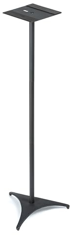 Fame Audio DB 029 XL Monitor Ständer, Stahl Stativ, Tragfähig bis 15kg, Höhenverstellbar 410-1100mm, Auflagefläche 200x200mm, Ideal für TV, Broadcast, Projekt- und Tonstudio, Schwarz