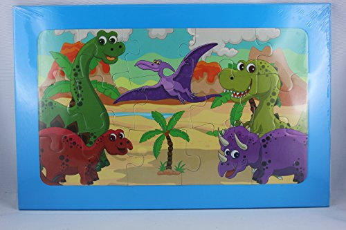 Out of The Blue, Rahmenpuzzle, Dinosaurier, 15 Teile, ab 3 Jahre, Pappe, 19cm x 29cm