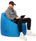 PATCH HOME Patchhome XXL Sitzsack Tropfenform – Königsblau – Indoor & Outdoor Beanbag mit Styroporfüllung - Bereits Befüllt - Kinder & Erwachsene - 30 Farben & 3 Größen