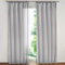 SIMPVALE 2er Set Vorhang durchsichtig Einfarbig Voile-Vorhänge mit Schienenhaken für Gardinen Schlafzimmer Wohnzimmer Balkon, Grau, 140X260 cm