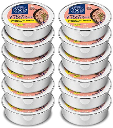 Pets Deli Filet Menü Nassfutter für Katzen mit Hühnerfilet, Karotten und Löwenzahn ohne Gluten und Zucker 12 x 85g