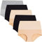 YaShaer Damen Unterhosen Baumwolle Unterwäsche Hohe Taille Slips Hoher Taillenslip für Frauen Mehrpack Mehrfarbiges 07-5er Pack 3XL