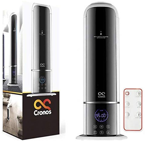 ORIGINAL CRONOS VULCAN Luftbefeuchter mit Ionisator - Diffusor Raumbefeuchter Ultraschall - 6,5 Liter - für Räume bis 60m²/160m³ - Ultra Leise