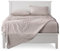 FARFALLAROSSA Lenzuola Matrimoniali Completo, Materiale 100% Puro Cotone, Lenzuola e 2 Federe da Letto, Biancheria da Letto Tinta Unita, tortora