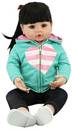 yuela Bebes Reborn Puppe 47CM Silikonpuppe Mädchen Reborn Baby Doll Spielzeug Lebensechte Neugeborene Prinzessin Victoria Bonecas Menina für Kinder