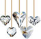 GOLDENHAITAI 5 Stück Kristallherzprisma K9 Anhänger Sonnenfänger Ornament Regenbogen Maker zum Aufhängen Fenster Dekoration Geschenke Klar 42/45/52/55mm/68mm