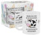 yvolve - Kuh Pfosten - Tasse aus Keramik mit lustigem Spruch rundum bedruckt mit Verpackung - Spülmaschinenfest