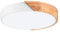 LIGKIN LED Deckenleuchte Holz 24W Deckenlampe Rund 30cm Weiß 6500K Durchmesser Modern Küchenlampe Lampe Wohnzimmer für Balkon Flur Babyzimmer Schlafzimmer Esszimmer (Weiß)