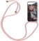 Funda con Cuerda para ASUS ROG Phone 7 Transparente TPU Case Funda de Silicona con Colgante Collar Correa de Cuello Cordón Anti-Yellowing Movil Carcasa para ASUS ROG Phone 7,Rosado
