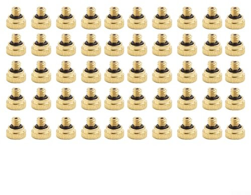 Kit de boquillas de nebulización de latón de 0,4 mm, aspersor de agua para de riego de jardín