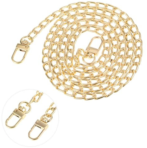 worahroe Taschenkette Gold 120cm, Tasche Kette Trageriemen, Handtaschenketten, Metall Schulterriemen für Taschen Schulter Umhängeriemen Tasche Damen Umhängetasche Geldbörse Handtaschen Zubehör
