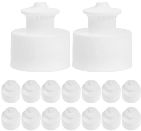 HOMSFOU Sports Pull Bottle Caps Replacement Leakproof Water Bottle Lids Sealing Tops for Household Mineral Water Bottles with 1.1 Inch Inner Diameter