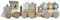 Little Dutch 7154 FSC Holz Traktor Eisenbahn mit Steckformen grün - Little Farm