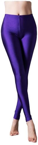 EGSDMNVSQ Leggings Donna Leggings Lucidi Leggings Elasticizzati Vita Alta Pantaloni Sportivi Allenamento per La Danza Leggings Metallici Lucidi Scrunch Pantaloni Leggeri Matita Fitness