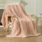 Esterra Chunky Knit Blanket Throw 40x50, 100% Hand Knitted Chenille Throw Blanket, Cozy Soft Thick Cable Knit Throw Large Rope Knot Crochet Throw Blanket for Sofa Couch Bed, Dusty Pink