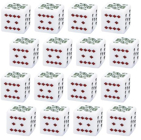 KICHOUSE 16St Poker Würfel Liebe Würfelspiel Mathe-Spiel Mini tragbare Pokerchips Zahlenwürfel Paar Geschenke Pokerwürfel lustige Spielwürfel Acryl Requisiten Chipsatz einstellen Liebhaber