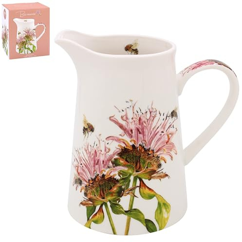 Lesser & Pavey Sarah Boddy BeeTanical Bergamotte Krug | Keramik oder Glas für die Küche | Schöner Sahne- oder Milchkännchen für den täglichen Bedarf | Vielseitiger Wasserkrug