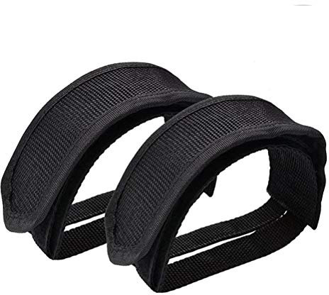 Verstellbare Pedalriemen für Kinder – 1 Paar für Fahrrad- oder Fußpedale (schwarz)