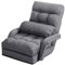 COSTWAY Klappsofa verstellbar, Bodensofa gepolstert, Liegebett mit Armlehnen und Kissen, Bodensessel Bodenstuhl Bodenstuhlsofa für Zuhause und Büro (Grau)
