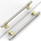 Coinkoly 10 Pack Gold and Brushed Satin Nickel Cabinet Handles - 192MM Hole Centers Drawer Handles for Kitchen Cupboard UK0012