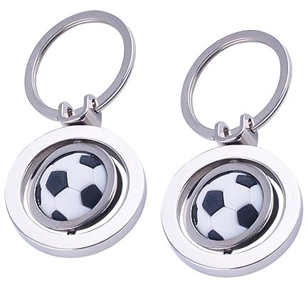 MUSISALY 2pièces Porte-clés Forme De Ballons De Sport Souvenir Athlétique Pour Fans De Football Accessoires De Décoration Rotatif