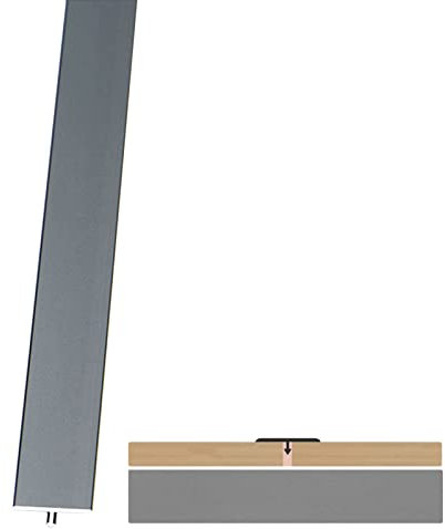 Graues Holz Vinyl Laminat Boden Übergangsleiste 125 cm Länge/12 mm Dicke