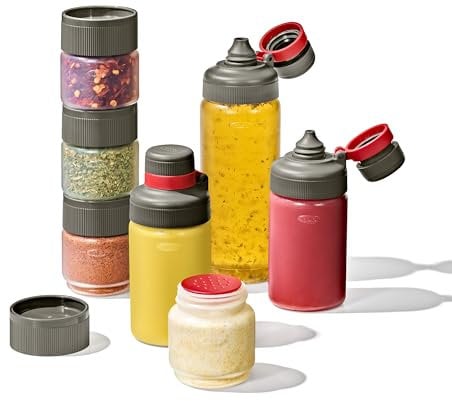 OXO Outdoor 7-Piece Spice Shaker & Squeeze Bottle Set