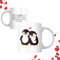 Taza Pingüinos - Taza de Amor de pingüinos frase para Regalo de Novios, Pareja, Novia, Aniversario, Fecha especial, Enamorados – Dedicatoria hermosa “Siempre quiero caminar a tu lado Regalo original.