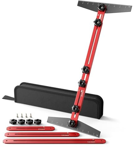 Strumento Modello di Scala in Lega di Alluminio con Custodia - Misurazione Versatile per Progetti Layout e Rinnovamento della Casa