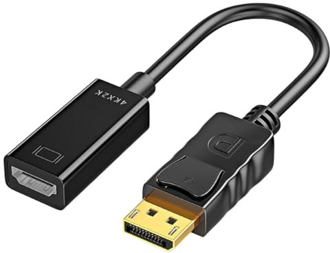 Adattatore attivo da DP a H-DMI 4K, connettore DP maschio a H-DMI femmina ad alta risoluzione, convertitore audio video a trasmissione ad alta velocità, compatibile con laptop, proiettore, PC, HDTV