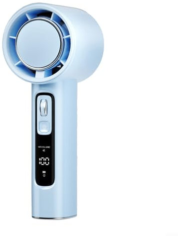 Ventola turbo portatile USB con batteria ricaricabile da 3600 mAh, velocità regolabile, perfetta per esigenze di clima caldo (blu)