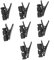 minkissy 8Pcs Durable Headphone Cable Clips Black Headset Clamps for Wired Headphones Portable Earphone Cord Holders for Runners and Everyday Use