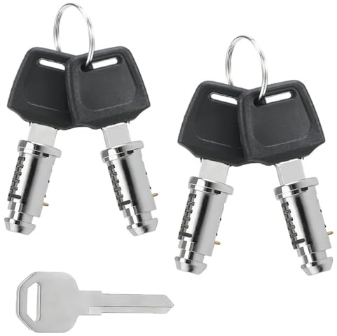 Uoimky Schlosskerne für Thule, 4 Stück Dachgepäckträger-Sicherheitsschloss für Dachboxen Dachträgerschlösser Schlüssel und Schließzylinder Fahrradträger Thule Schlosszylinder Ersatzteile
