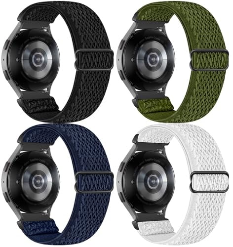 20mm Armband für Garmin Forerunner 55/158/165/245/645/570(42mm)/Vivoactive 6/5/3/Garmin Venu Sq 2 Music/Venu 2 Plus/Vivomove Trend, Nylon Elastisch Armband für Amazfit Active 2/Active/Polar Ignite 3