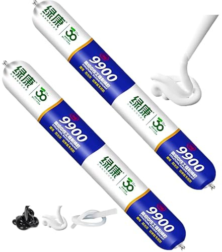 9900 Sealant Waterproof, Super Scellant Imperméable 3.0, Mastic Silicone Imperméable pour Extérieur, Résistant à la Chaleur, aux Déchirures et à l'étirement (Blanc,2Pcs)