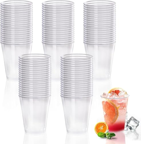 Huanmin Lot de 30 gobelets en plastique, réutilisables, 100 ml, en plastique mat, pour fêtes de boissons, anniversaire, mariage, Noël (30 pièces 100 ml)