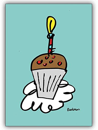 1 Geburtstagskarte: Verschicken Sie statt Kuchen diese Geburtstags Muffin Klappkarte • hübsche Grusskarte zum Geburtstag mit Umschlag geschäftlich & privat