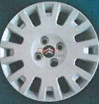 Set mit 4 Radkappen für Citroen Nemo ab 2008 R 15 (Chrom-Logo)