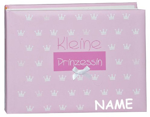 alles-meine.de GmbH Fotoalbum - Baby erste Fotos - Kleine Prinzessin - incl. Namen - Gebunden zum Einkleben blanko - klein für bis zu 36 Bilder - Fotobuch/Photoalbum/Baby..