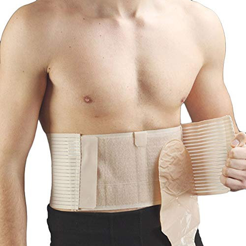 Aurafix - Stoma-Bandage weiß (16 cm hoch), Lochdurchmesser 8cm (S, beige)