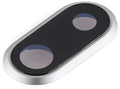 gsmschermkapot Für iPhone 8 Plus Kamera Camera Linse Glas Scheibe Abdeckung Gehäuse (Silber)