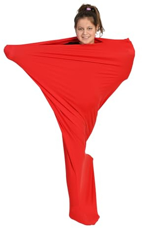 Sensory Owl Ganzkörpersocke Lycra ab 3 J. Gr. S 100 cm Rot | Sensorischer Ganzkörperwickel für Jugendliche & Erwachsene. Spieltherapiegerät, Tiefer Druck, Hypersensitivität & TDAH