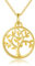 SISGEM Gold Tree of Life Necklace, 9ct Solid Gold Life Tree Pendant Chain Necklace, for Women Ladies Mum Sister Friends, 16+1+1inch
