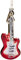 BRUBAKER Gitarre Rot - Handbemalte Weihnachtskugel aus Glas - Mundgeblasener Christbaumschmuck Figuren lustig Deko Anhänger Baumkugel - ca. 15 cm
